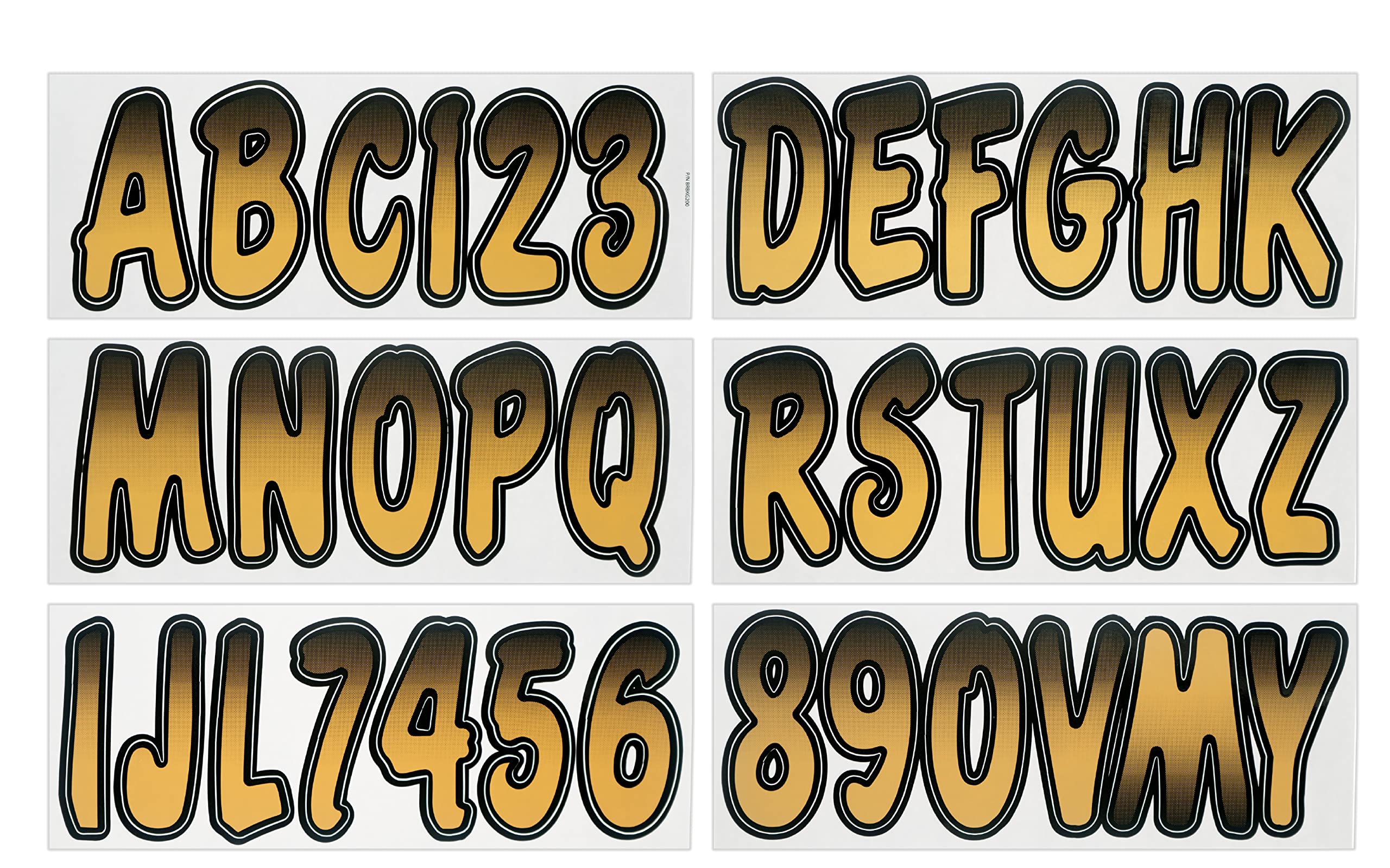 Hardline Products USA Series 200 decal with brown-to-black gradient on hull, durable for marine conditions