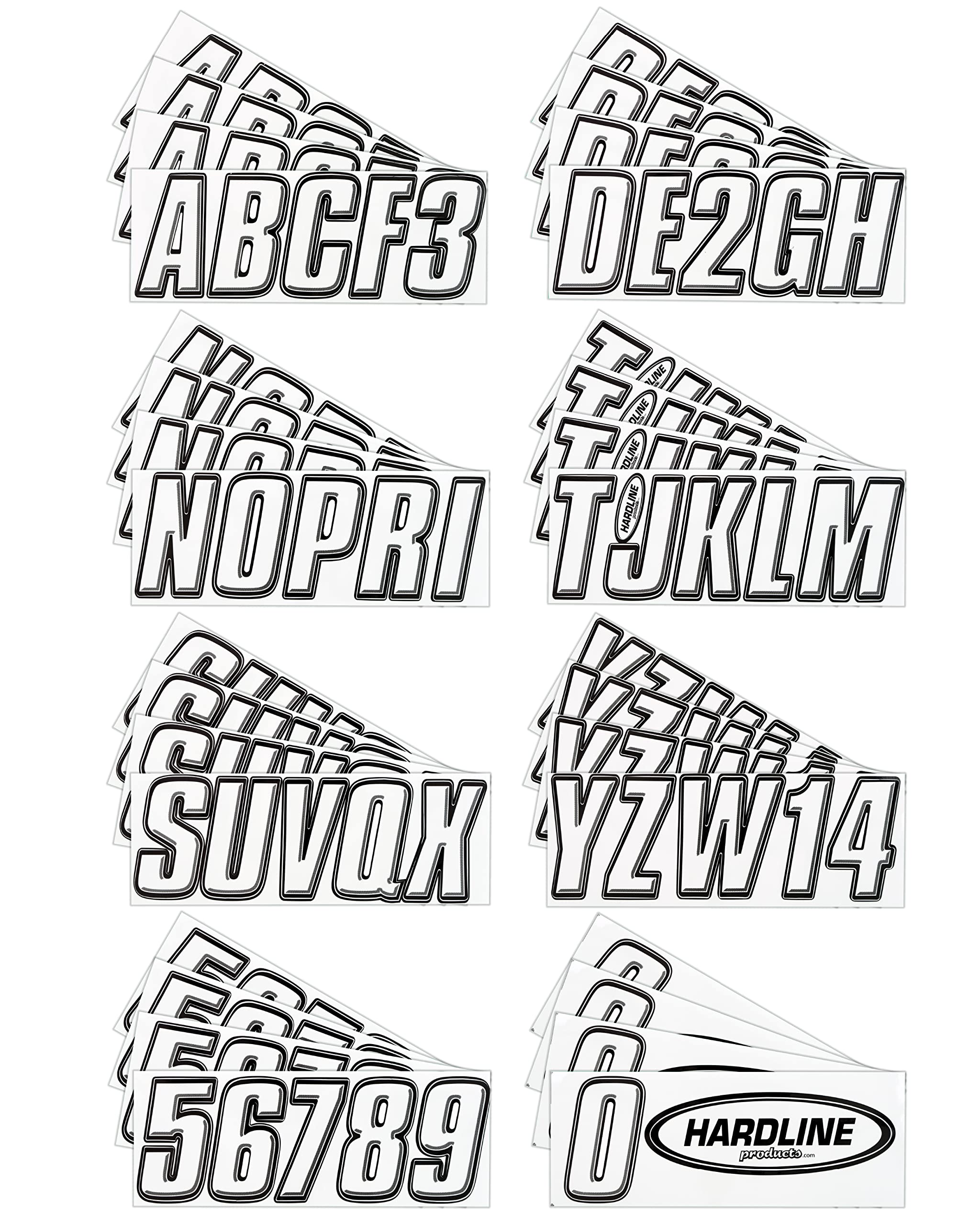 Hardline USA Series 800 with 3-inch block font for USCG-compliant boat registration