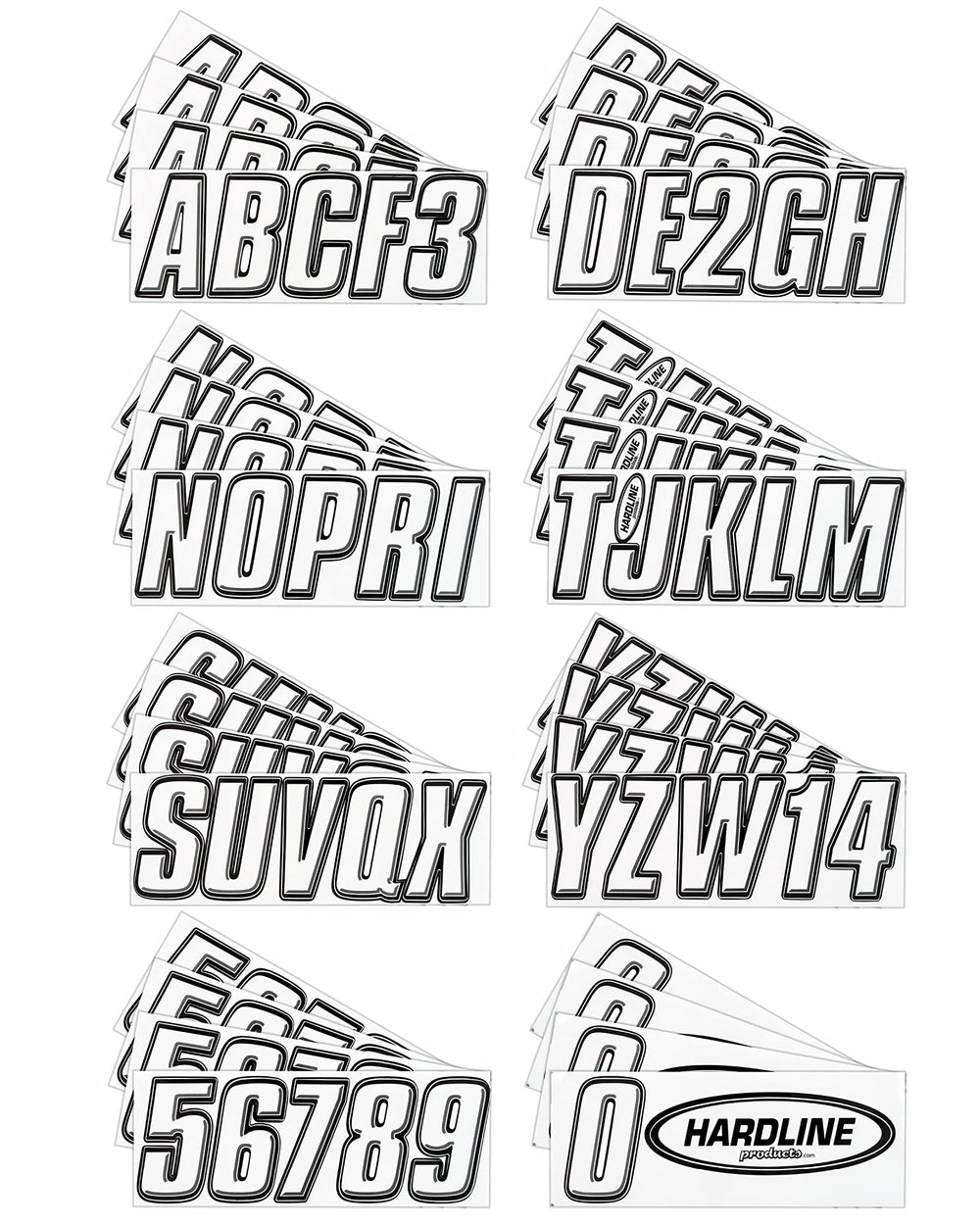 Hardline USA Series 800 with 3-inch block font for USCG-compliant boat registration
