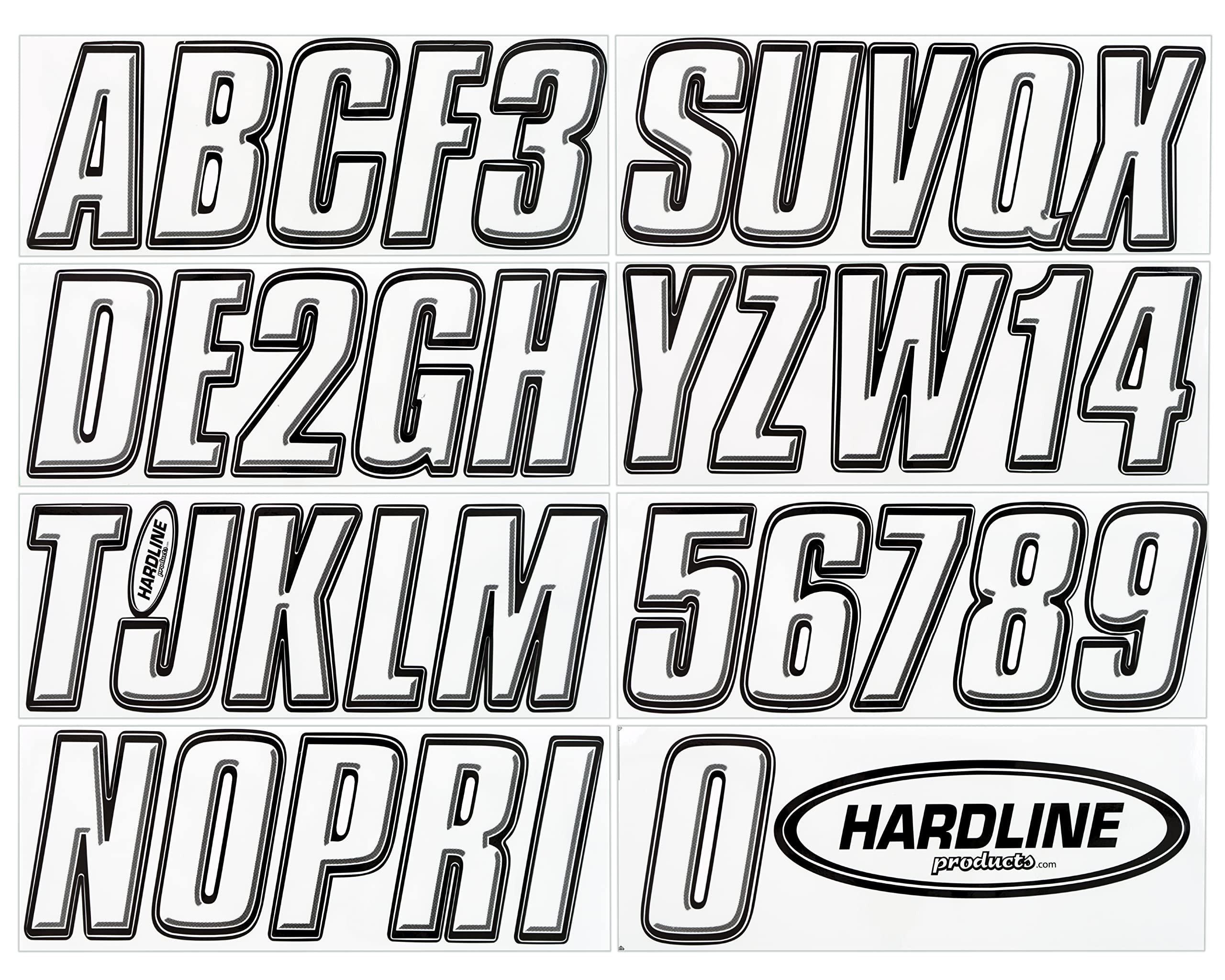 Hardline USA Series 800 registration numbers on hull for clear visibility