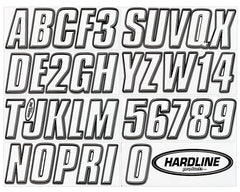 Hardline USA Series 800 registration numbers on hull for clear visibility