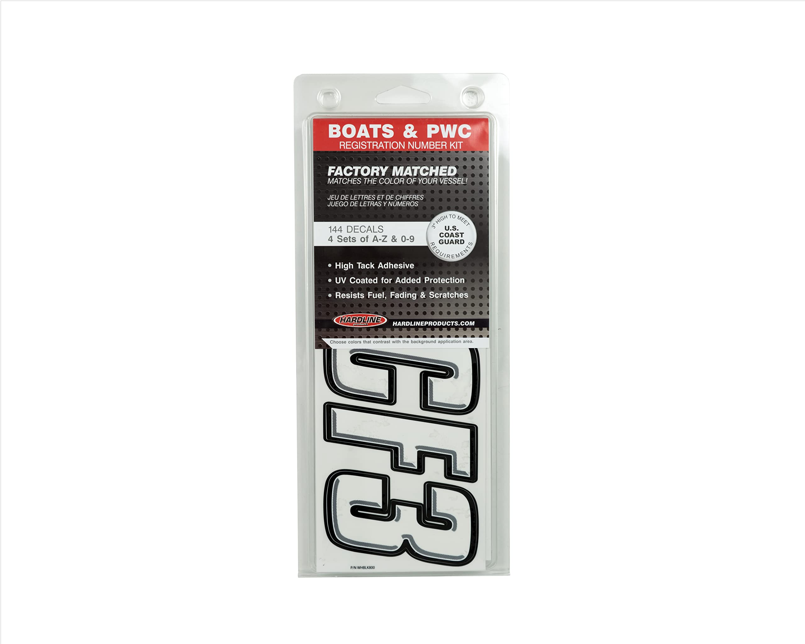Hardline USA Series 800 UV-gloss coated vinyl resists fading and fuel spills