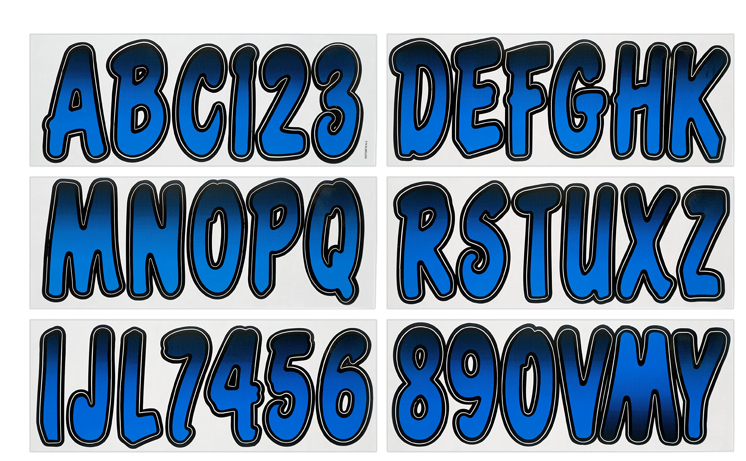 Hardline Series 200 letters and numbers for durable hull registration