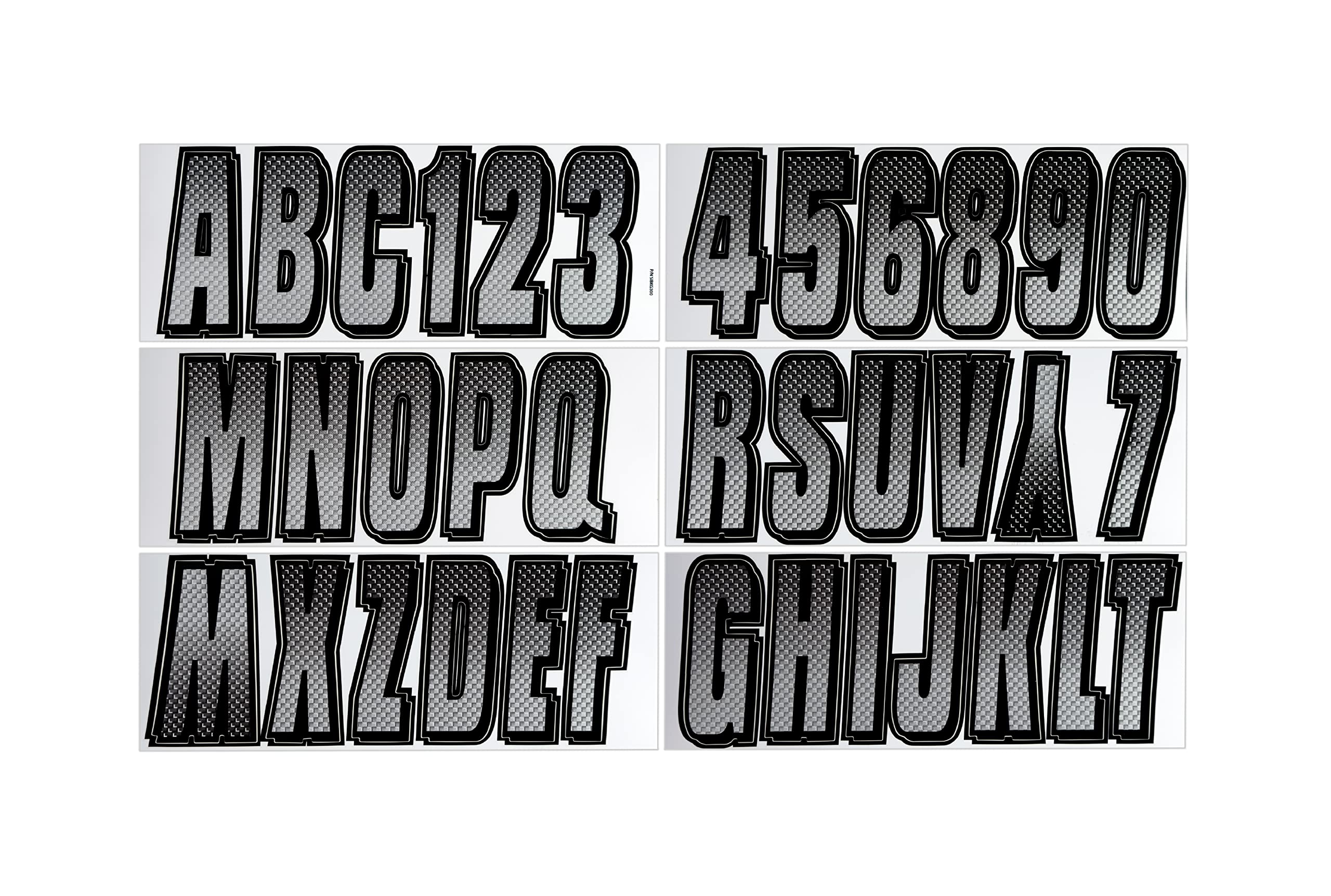 Hardline Series 300 letters-numbers kit on hull for compliant registration decals