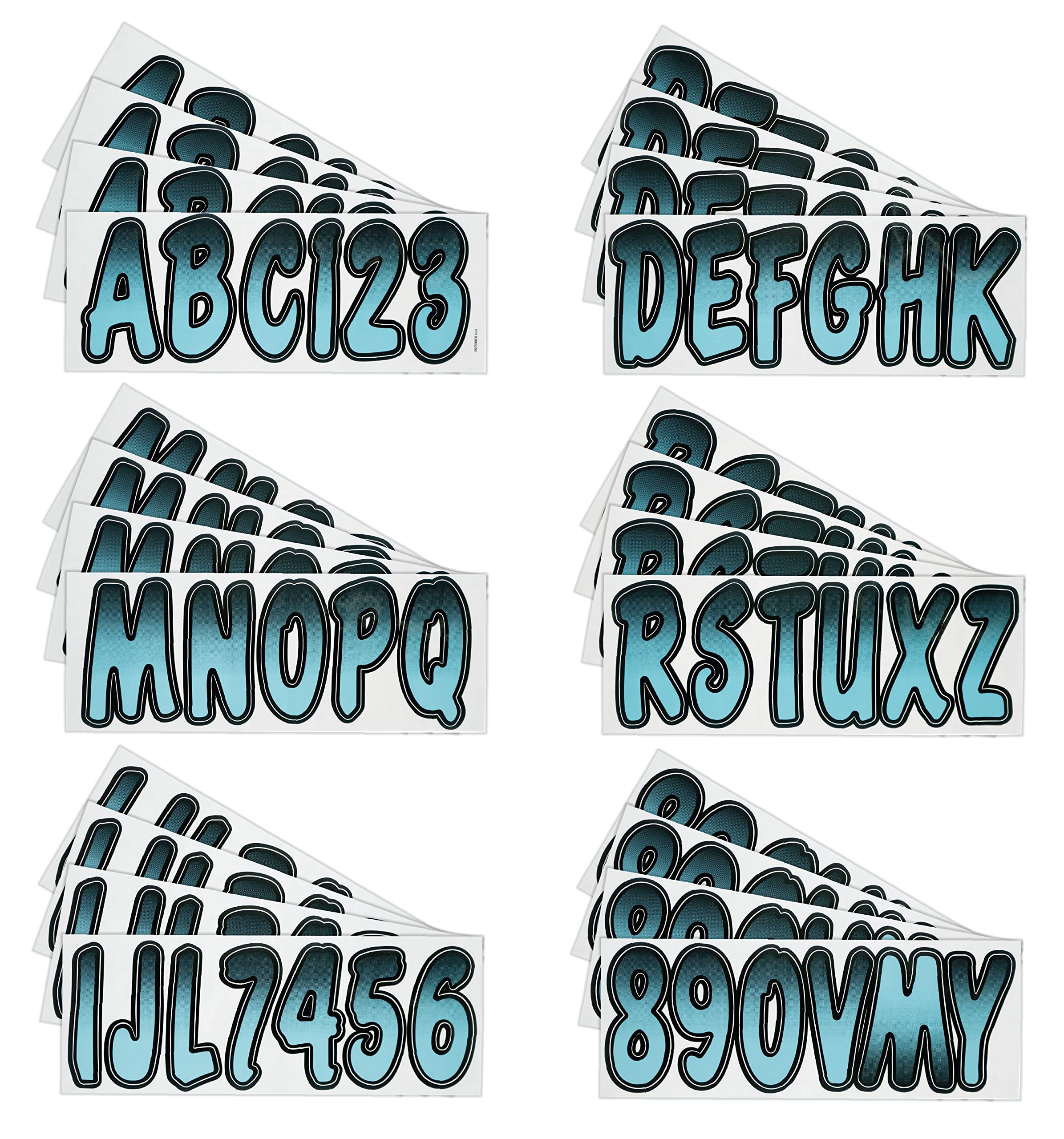 Hardline Series 200 3-inch USCG letters and numbers ready for registration