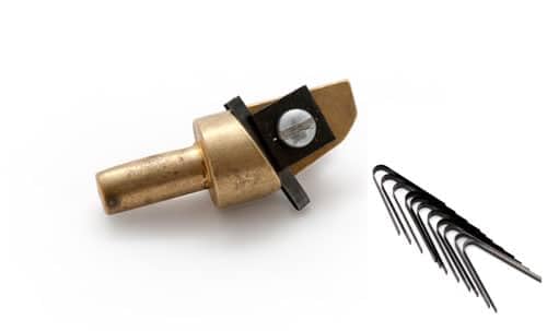 Hardline Tread Doctor Sniper Kit cutting knobby tires for improved traction on varied terrains.