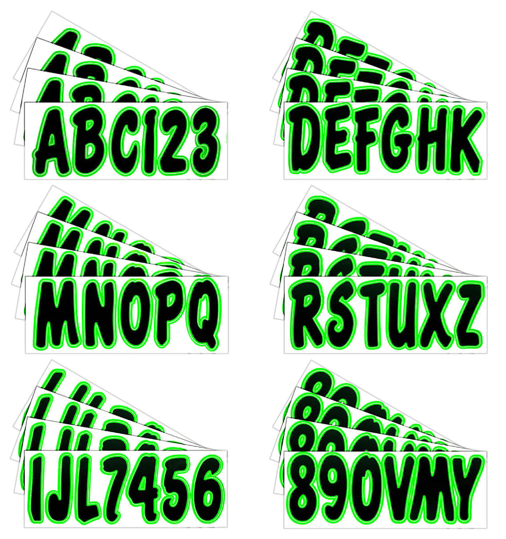Gradient airbrush style lettering complements OEM boat graphics