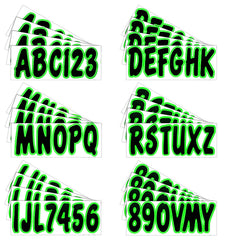 Gradient airbrush style lettering complements OEM boat graphics