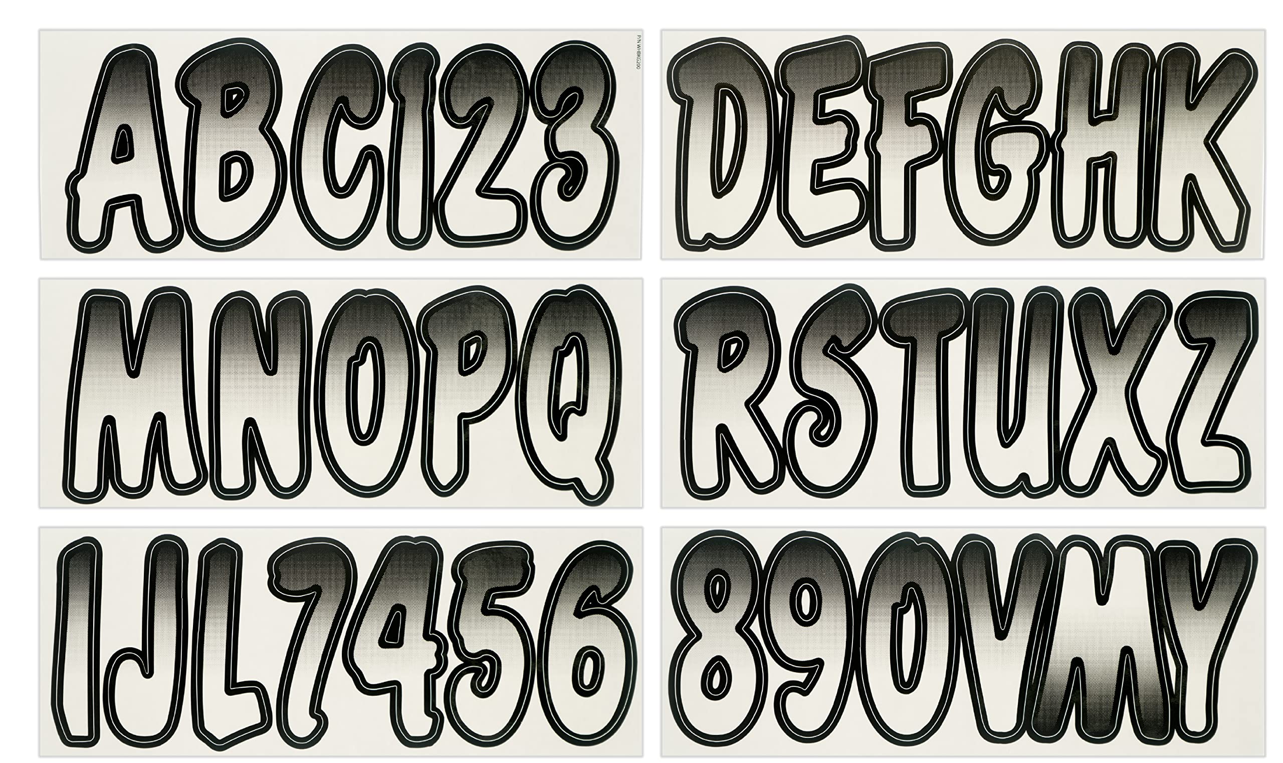Hardline USA Series 200 kit display with letters and numbers ready for registration.