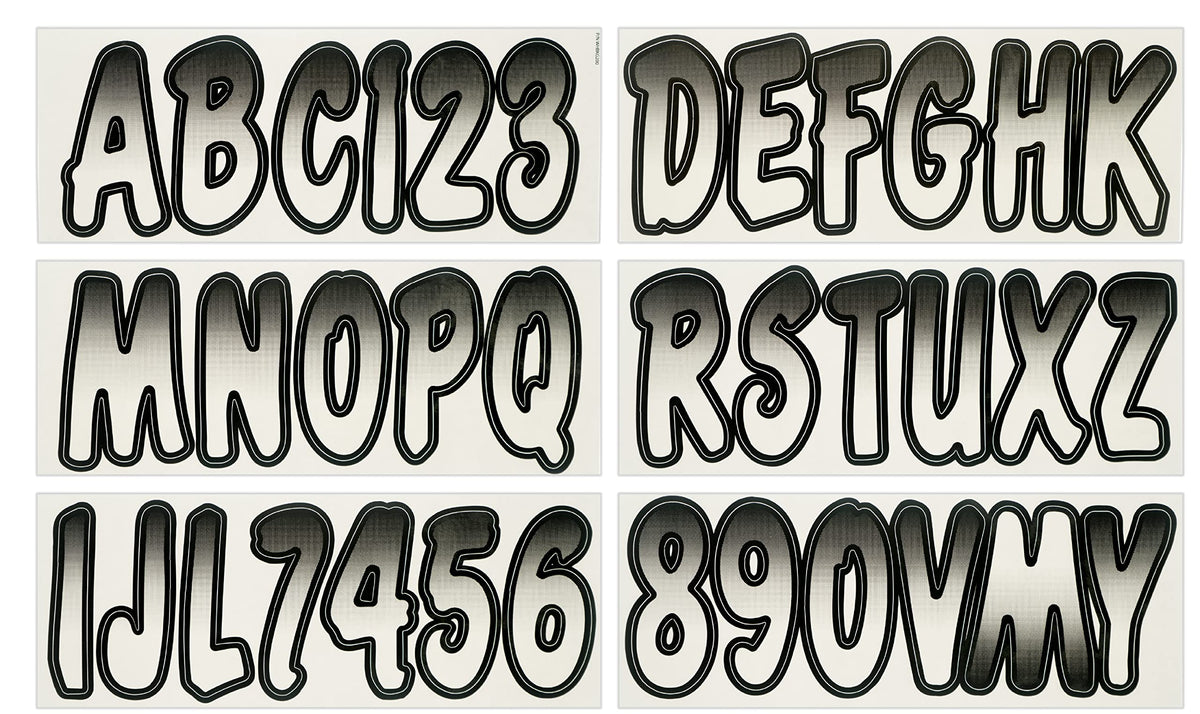 Hardline USA Series 200 kit display with letters and numbers ready for registration.