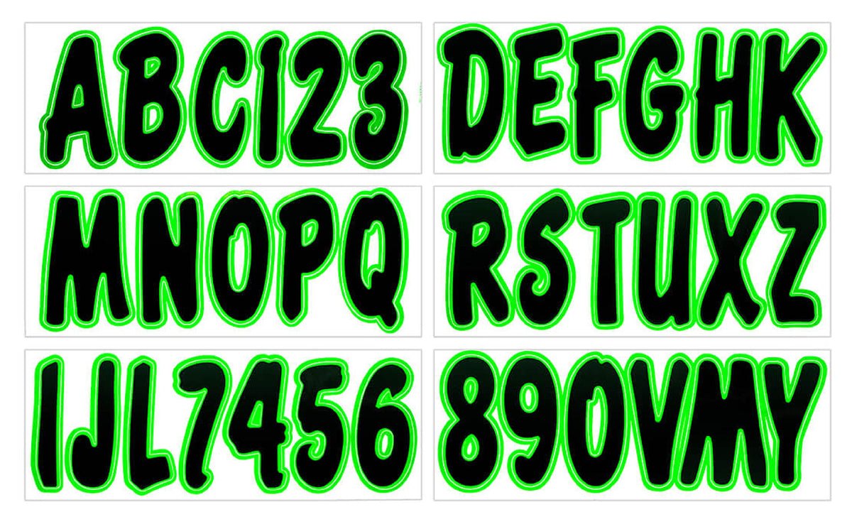 Hardline USA Series 200 registration letters on hull, clearly legible for compliance