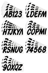 Close-up of adhesive application on fiberglass hull for secure, clean lettering.