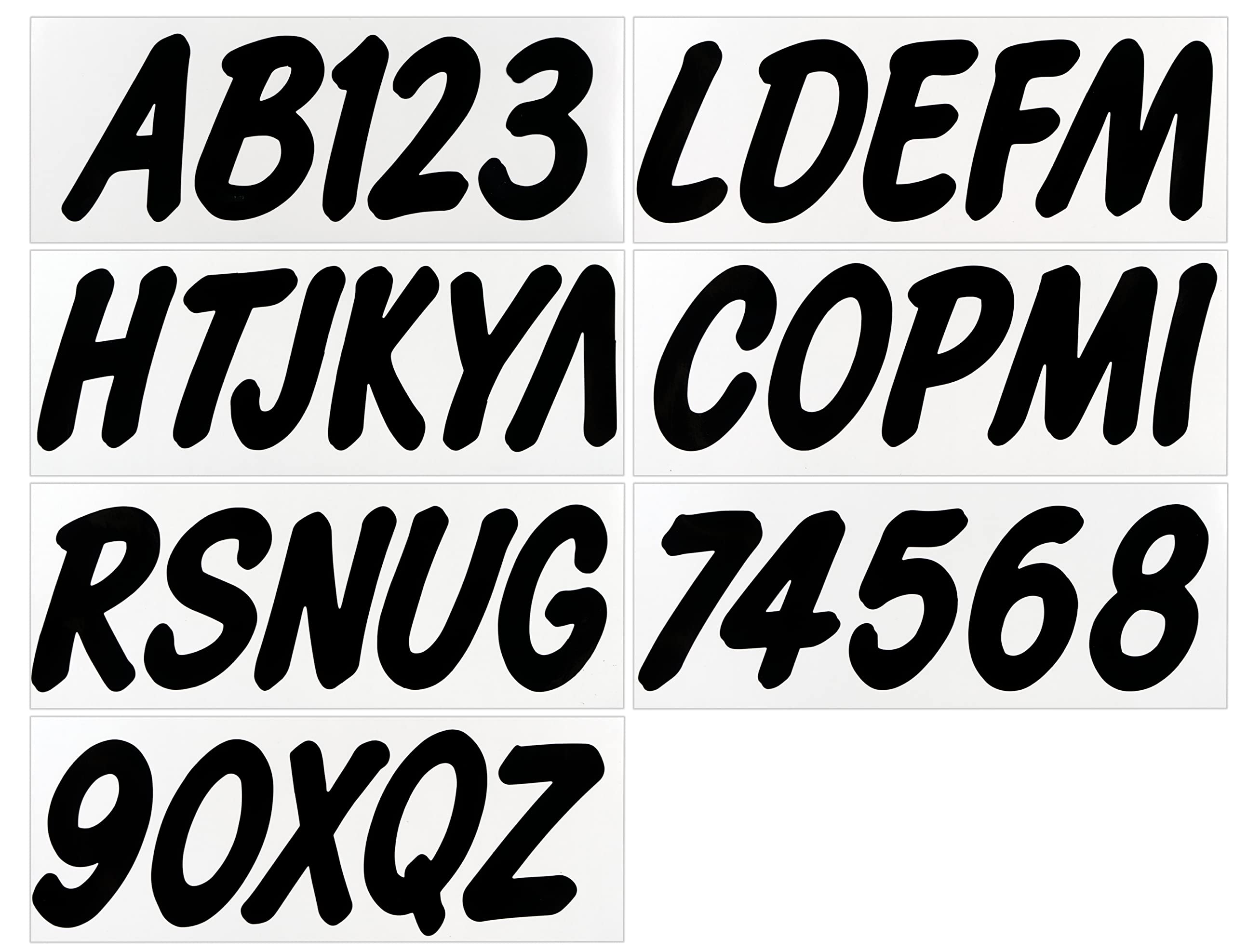 Hardline USA Series 400 registration numbers on a hull for high visibility.
