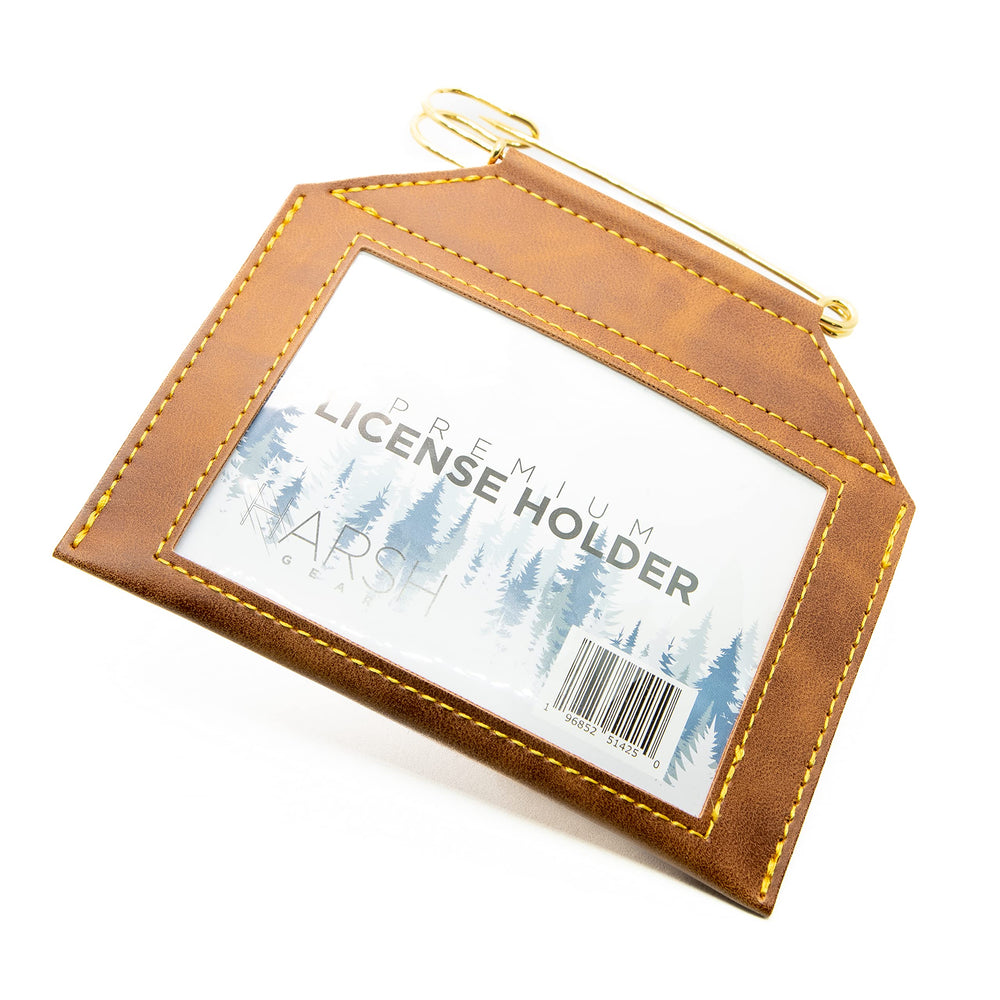 Harsh Gear license holder pin included for easy vest attachment.