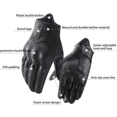 Harssidanzar GM028 gloves with palm anti-slip pad for secure braking