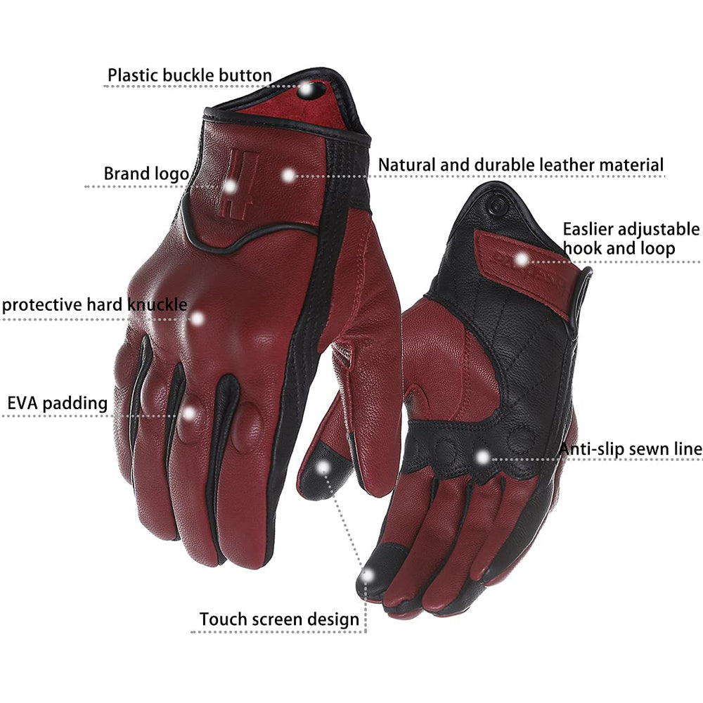 Harssidanzar gloves with anti-slip palm for secure braking and control