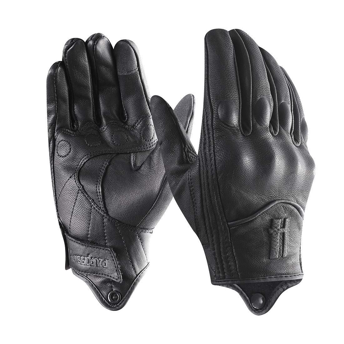 Harssidanzar motorcycle gloves leather texture enhances grip for confident riding