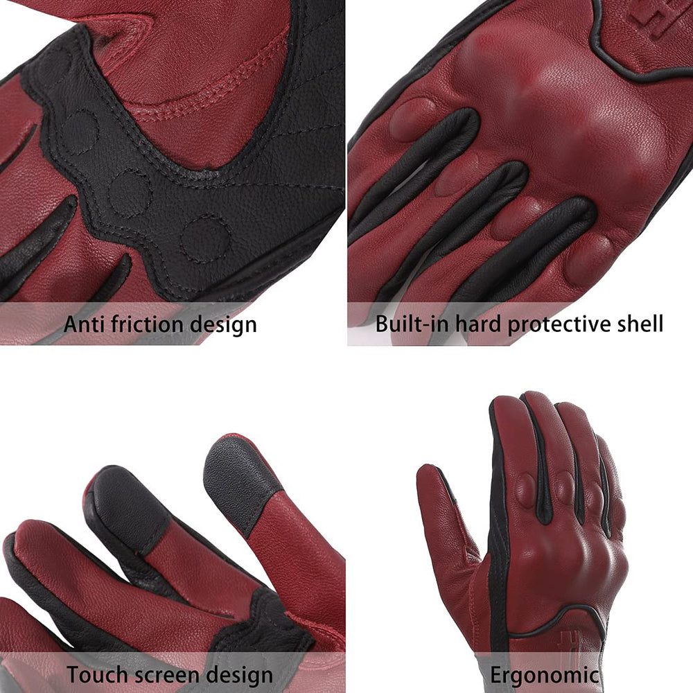 Harssidanzar goatskin gloves showing thumb pad for improved grip