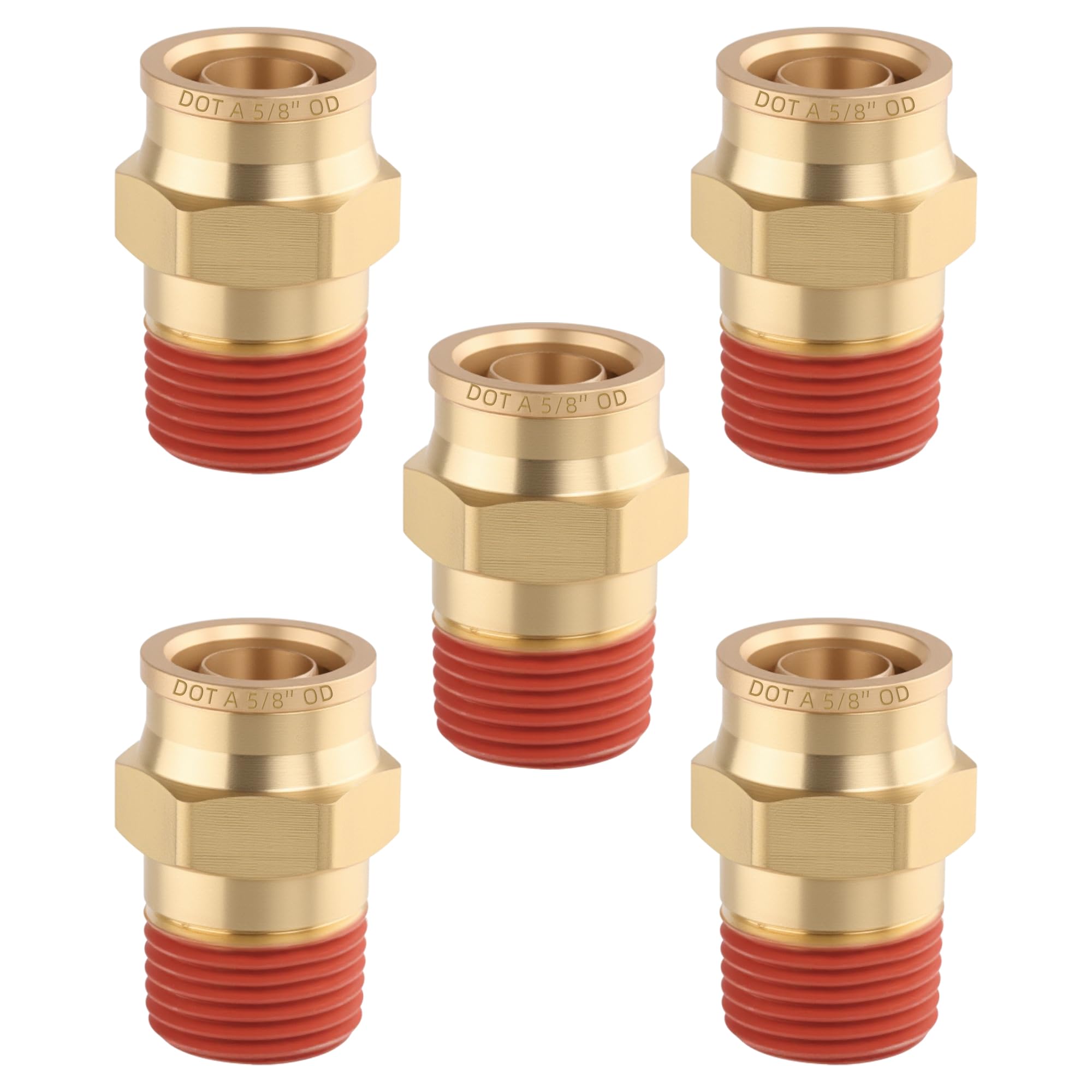 HASAOMOI air brake fittings front view for quick push-to-connect tubing.