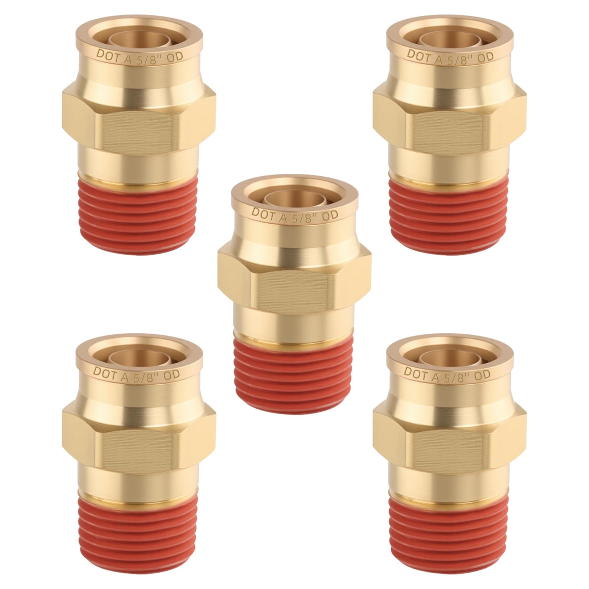 HASAOMOI air brake fittings front view for quick push-to-connect tubing.