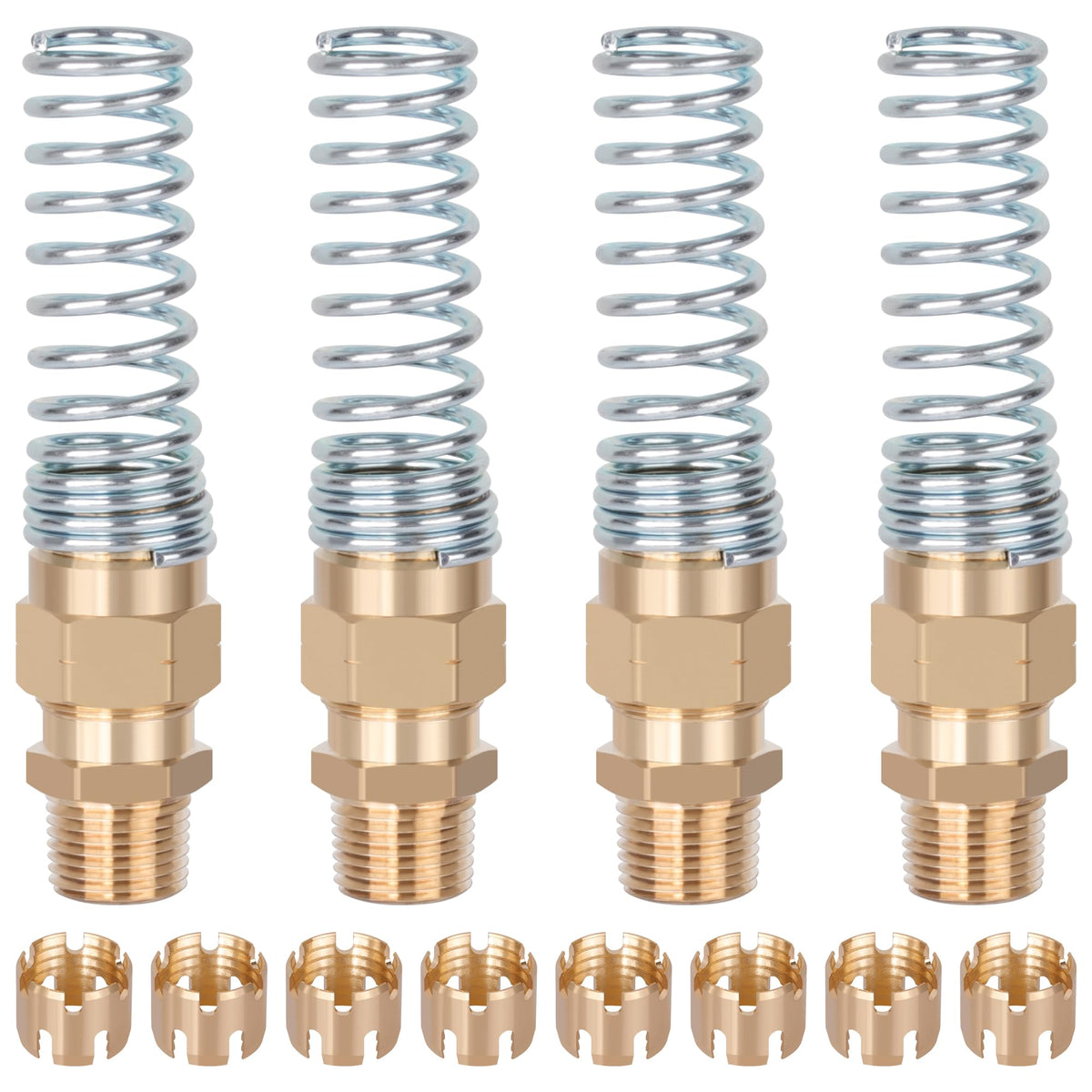 HASAOMOI three-eighths-inch hose with spring guard for durable connections