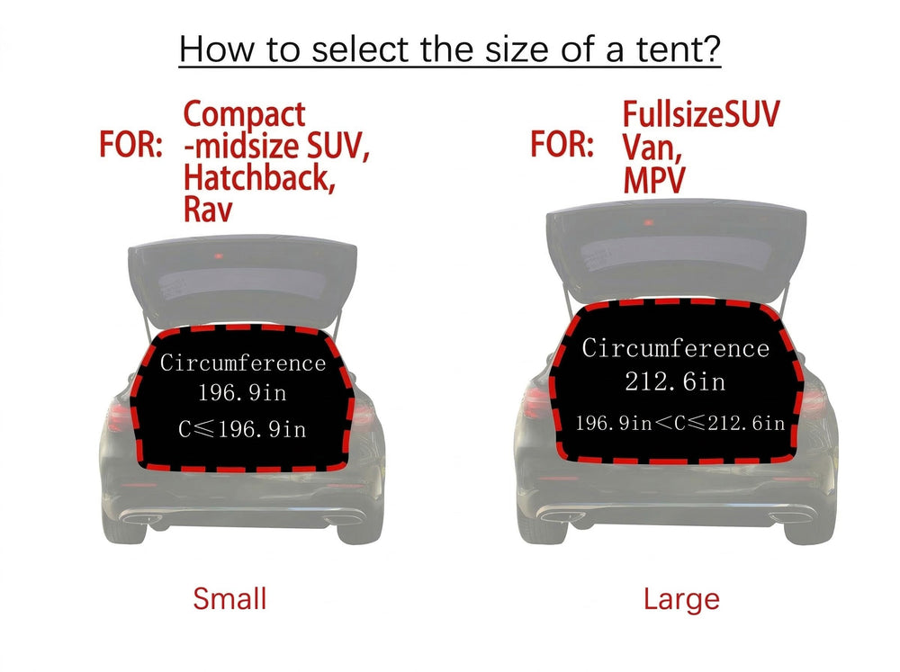 HASIKA SUV Tailgate Tent ideal for road trips, fishing, and festivals.