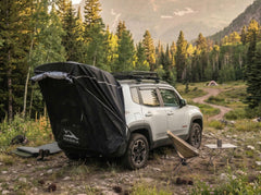 HASIKA SUV Tailgate Tent waterproof fabric protects gear and keeps you dry in rain.