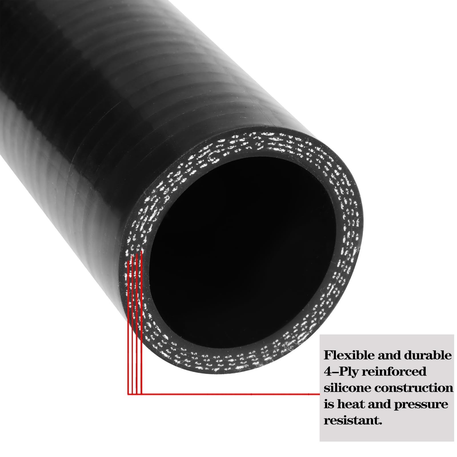 Haturmyko 38mm silicone elbow with four-ply construction for durability under heat.