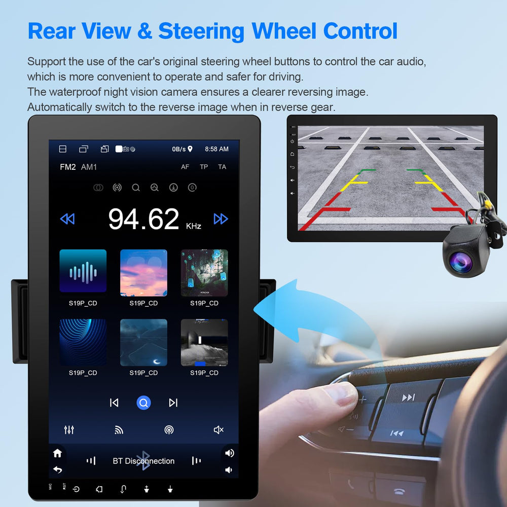 Haudio Android 13 split-screen in use with navigation and music for multitasking benefit