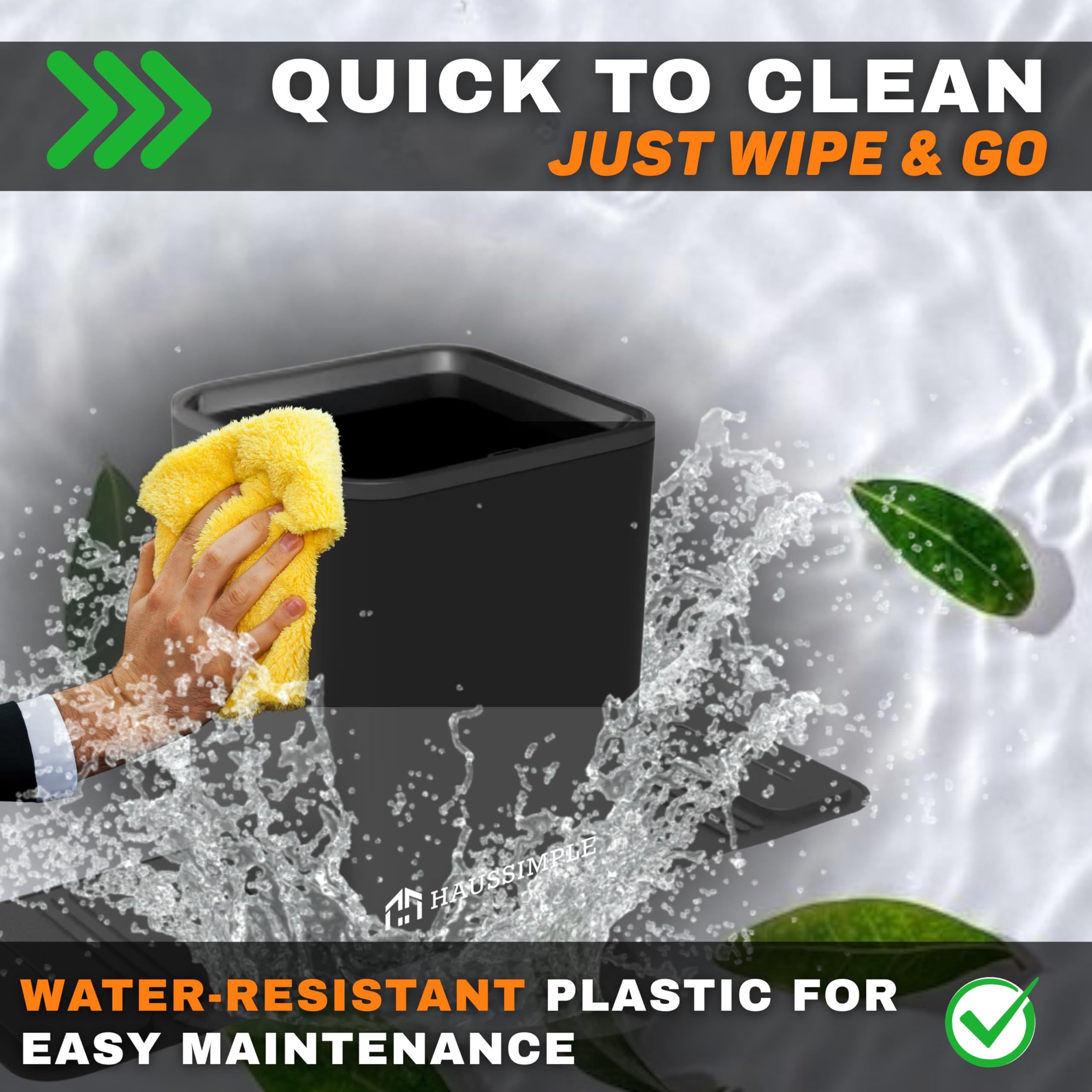 HAUSSIMPLE car trash can securely fits car floor humps for steady placement.