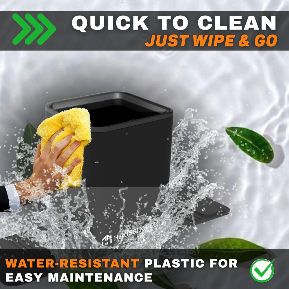HAUSSIMPLE car trash can securely fits car floor humps for steady placement.