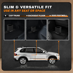 HAUSSIMPLE car trash can lid closure keeps odors contained during trips.