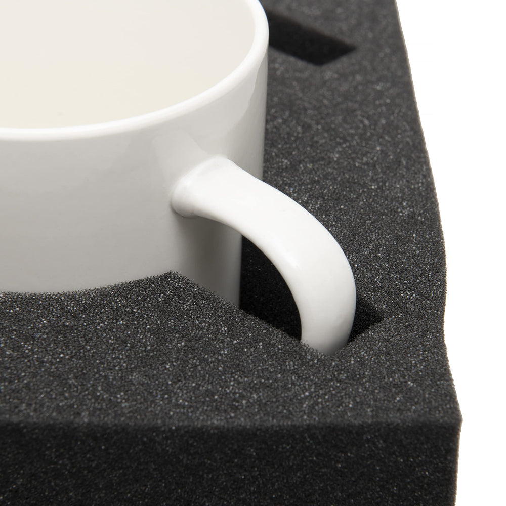 HAWETICO dense sponge absorbs shocks to prevent chips while traveling