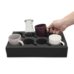 HAWETICO non-slip foam base stabilizes drinkware during bumpy roads or rough seas