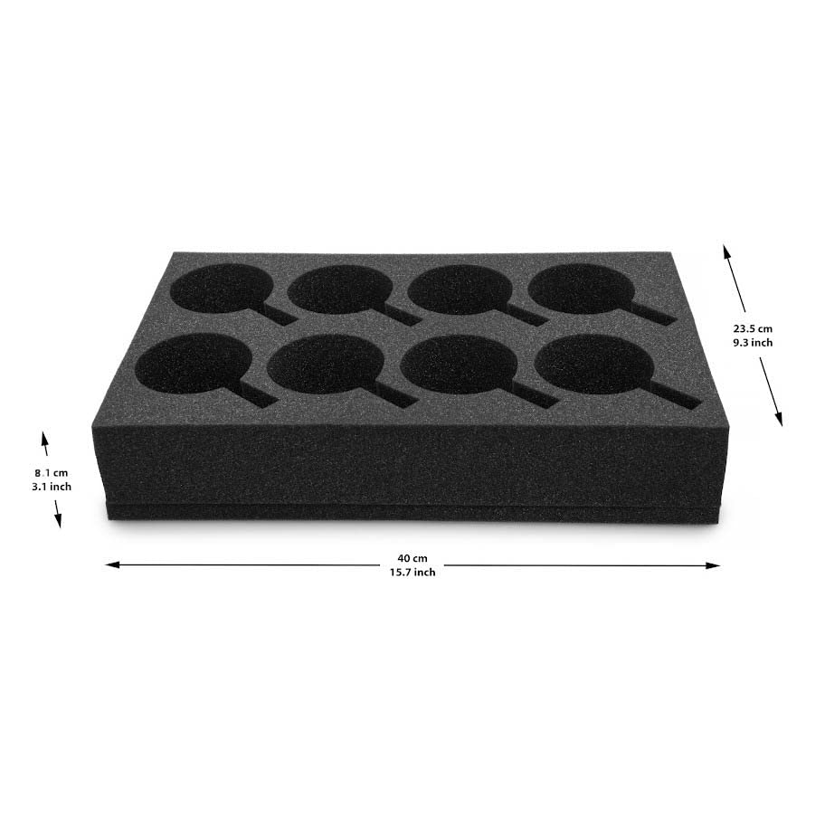 HAWETICO universal eight-slot tray fits cups and mugs securely for RVs, campers, boats on-the-go