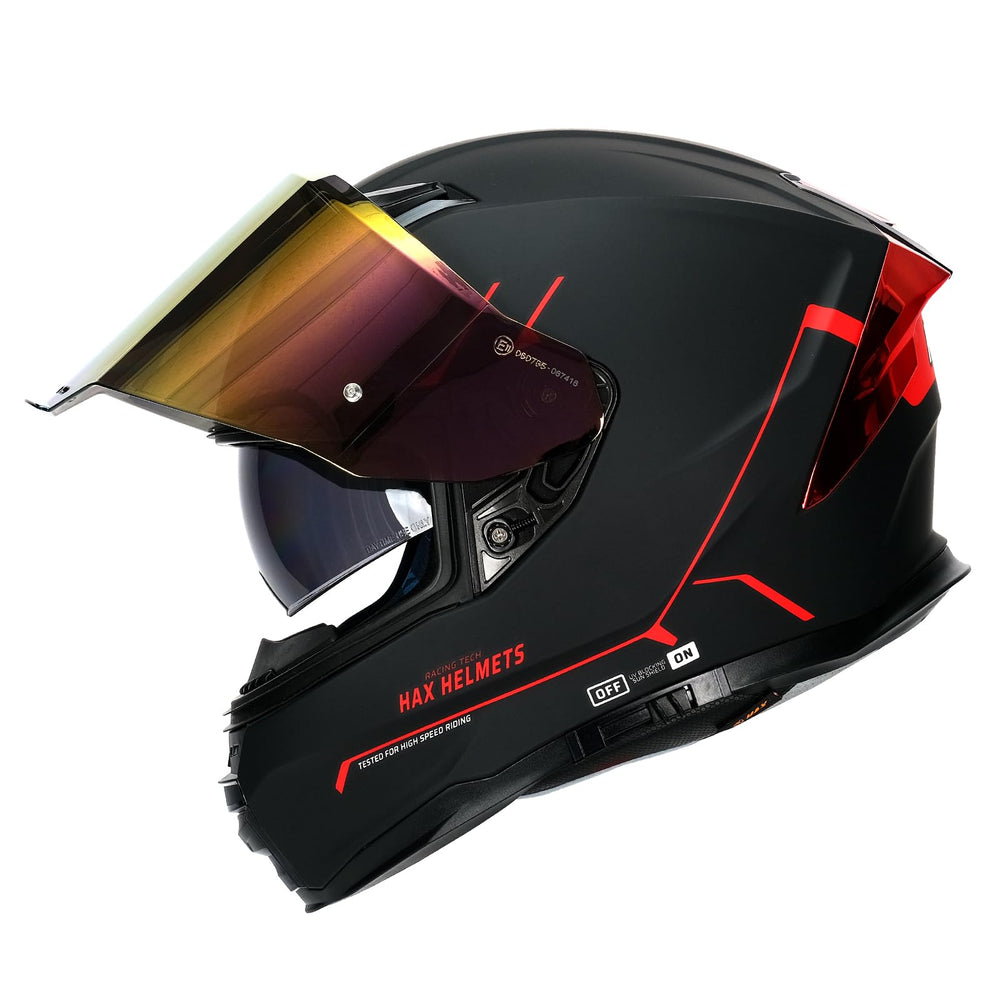 HAX Force Pinlock-ready design for fog-free vision with compatible accessories.