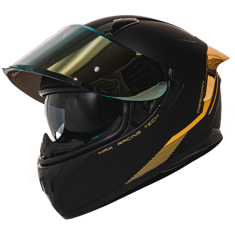 HAX Obsidian dual-visor system for versatile all-conditions visibility