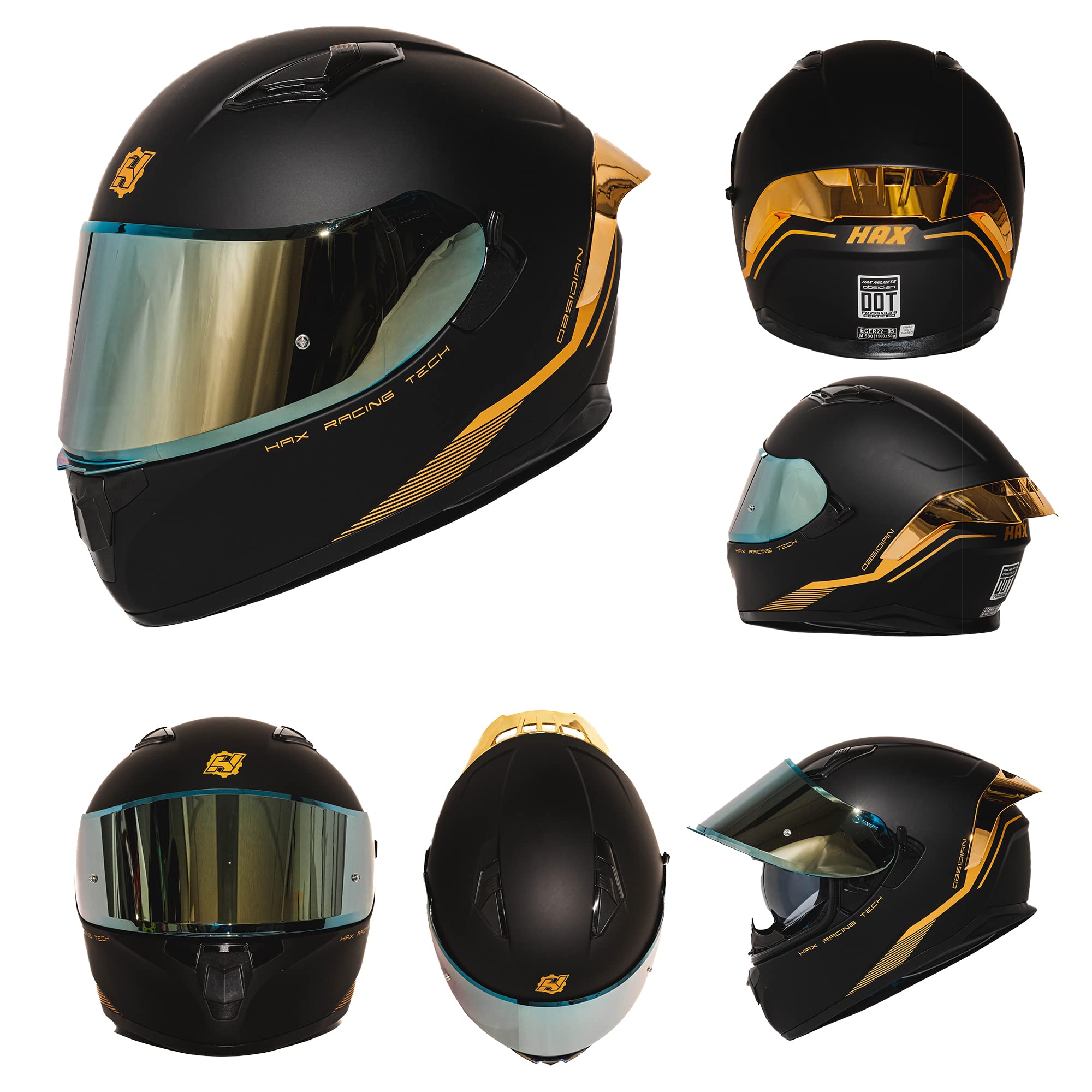 HAX Obsidian Pinlock-ready visor nails detail for anti-fog compatibility.
