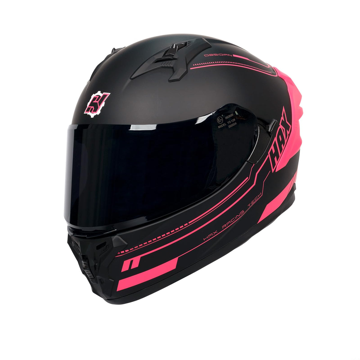 HAX Obsidian Pro front view in matte pink with sleek aerodynamics for smooth rides