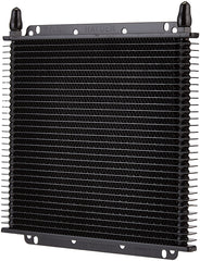 Hayden 689 transmission cooler side view shows compact, secure installation.