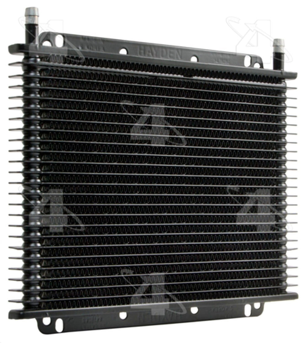 Hayden Automotive 698 oil cooler front view showing machined precision for heat control