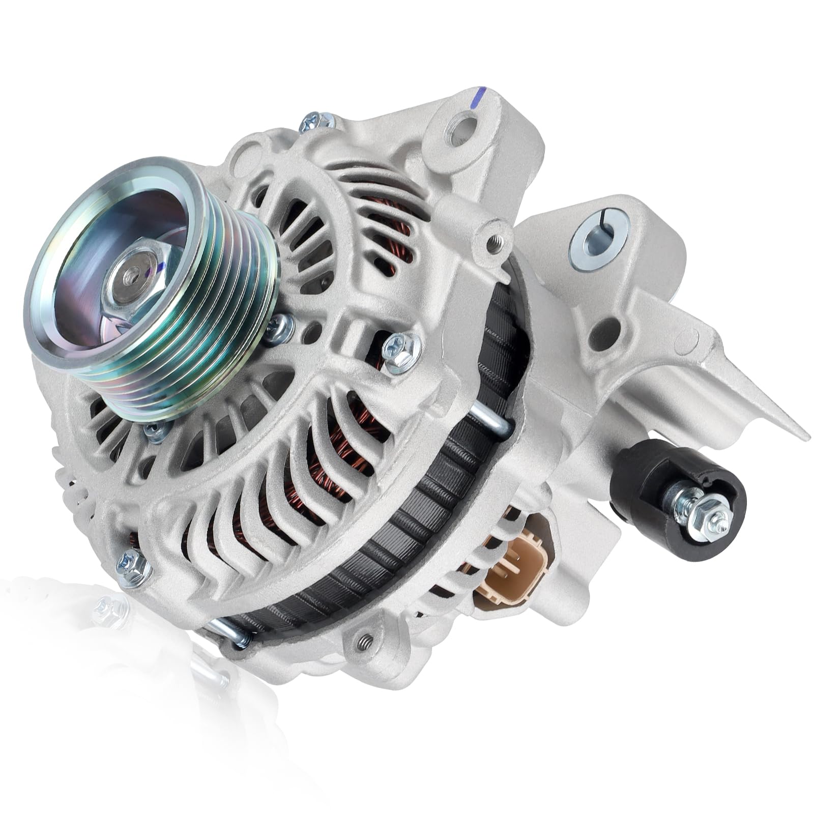 HAYIAUTO 11176N alternator front view for Honda Civic, highlighting compact high-output design