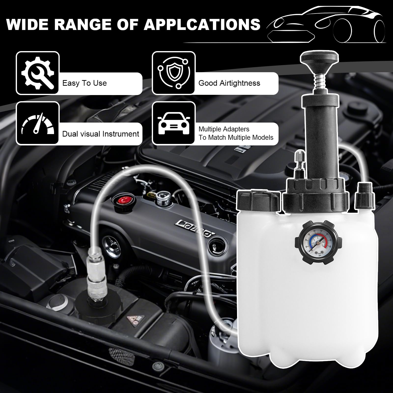 HCDDQP built-in pressure gauge on the kit for real-time bleed monitoring