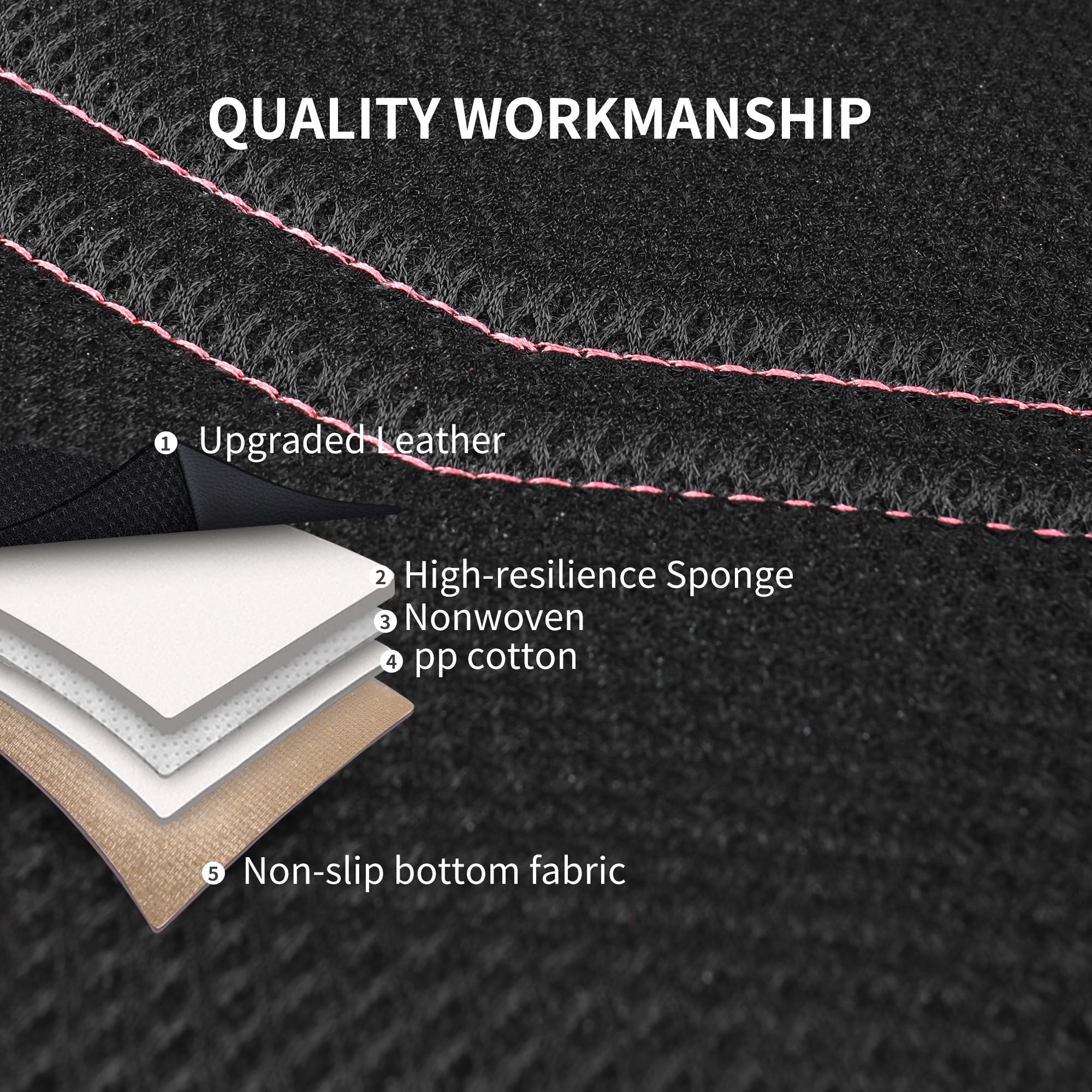 HChengkikz pink seat covers easy installation with guides.