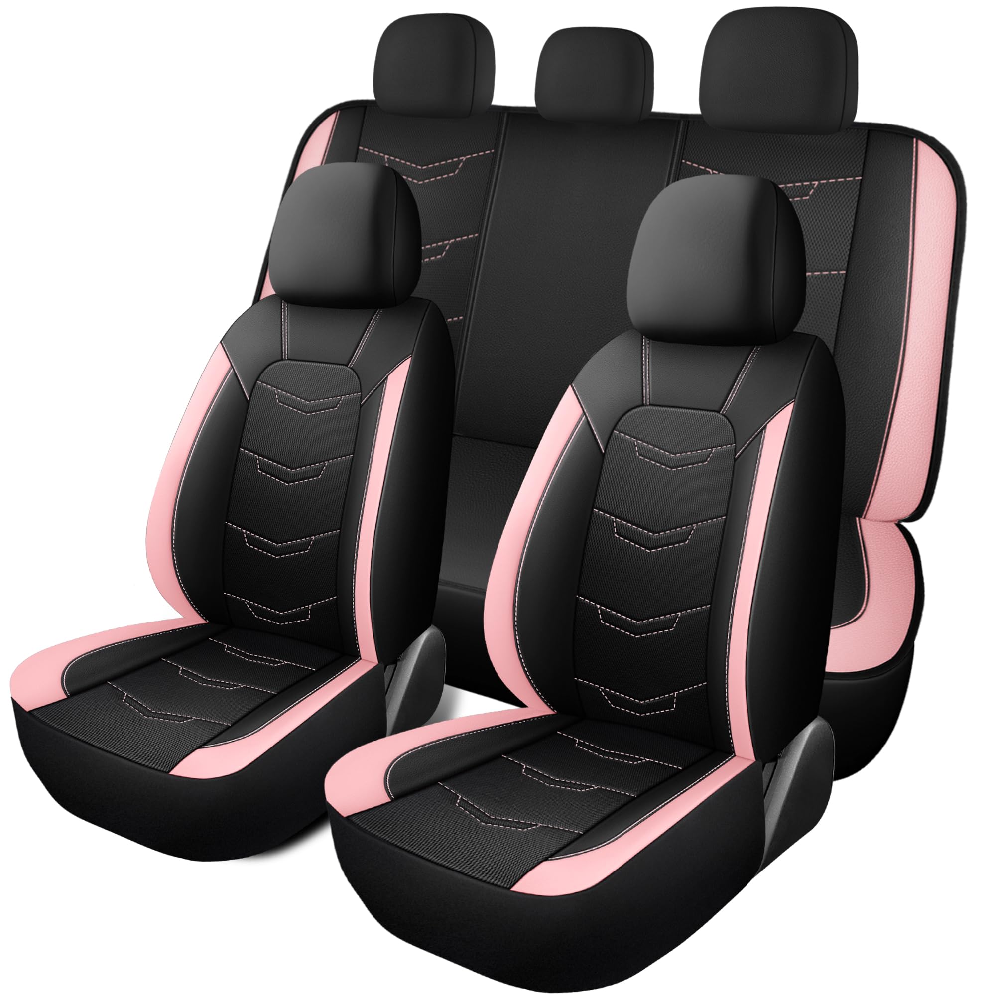 HChengkikz pink seat covers front seats with premium protection and style.