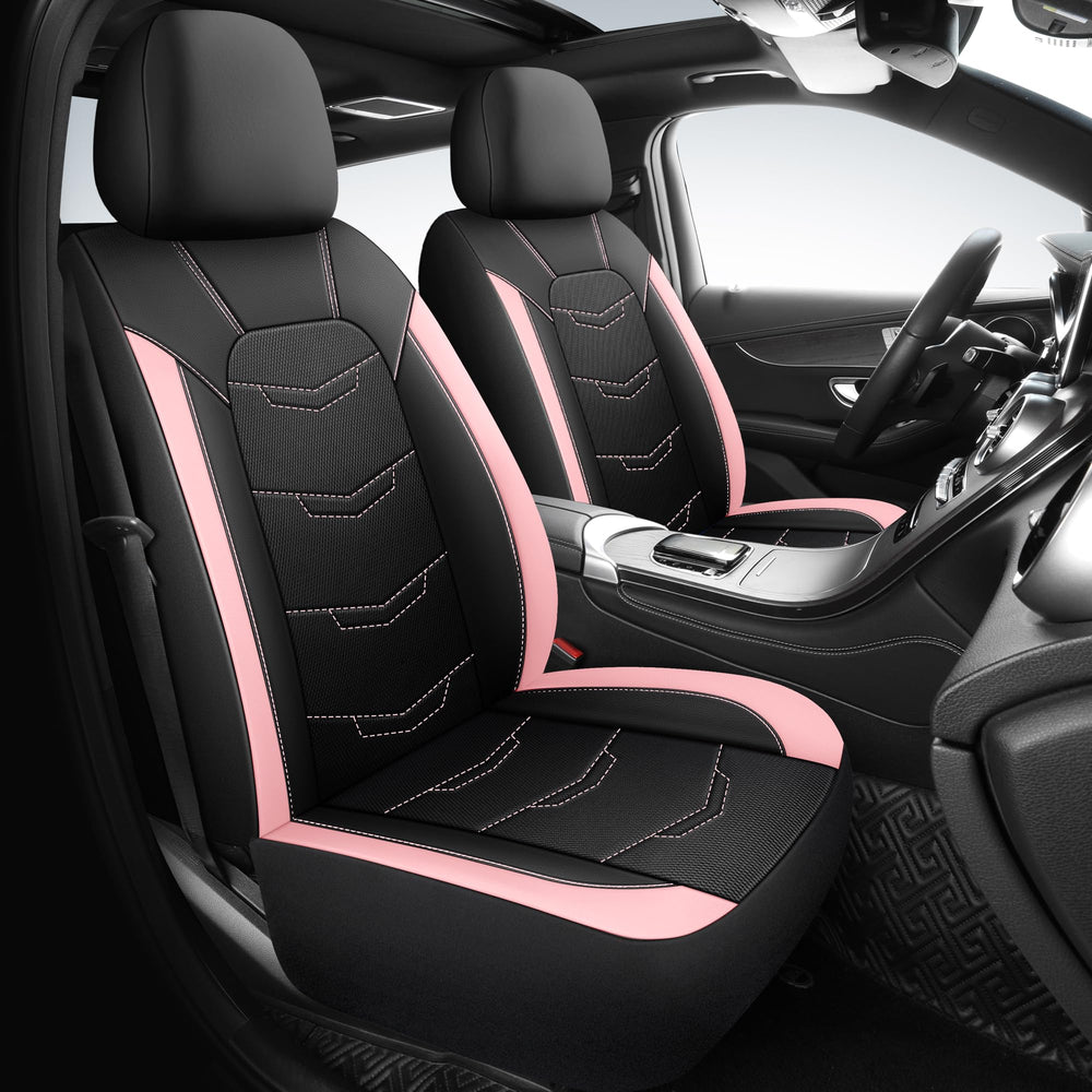 HChengkikz pink seat covers rear seats for a cohesive interior upgrade.