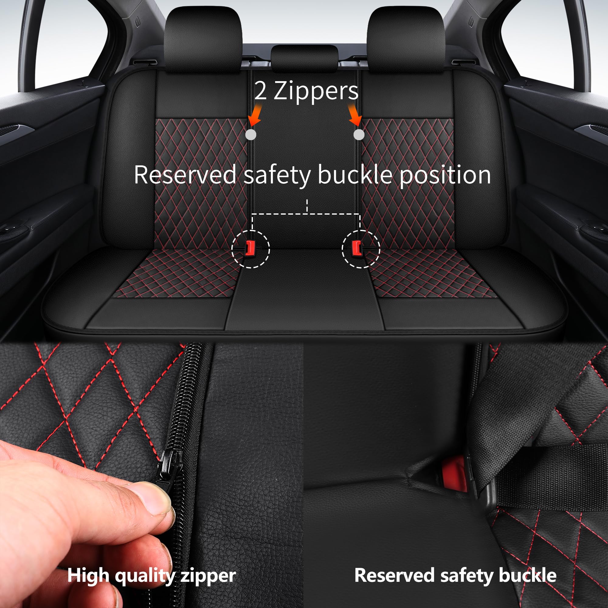 HChengkikz seat cover waterproof finish guards against spills and everyday wear.