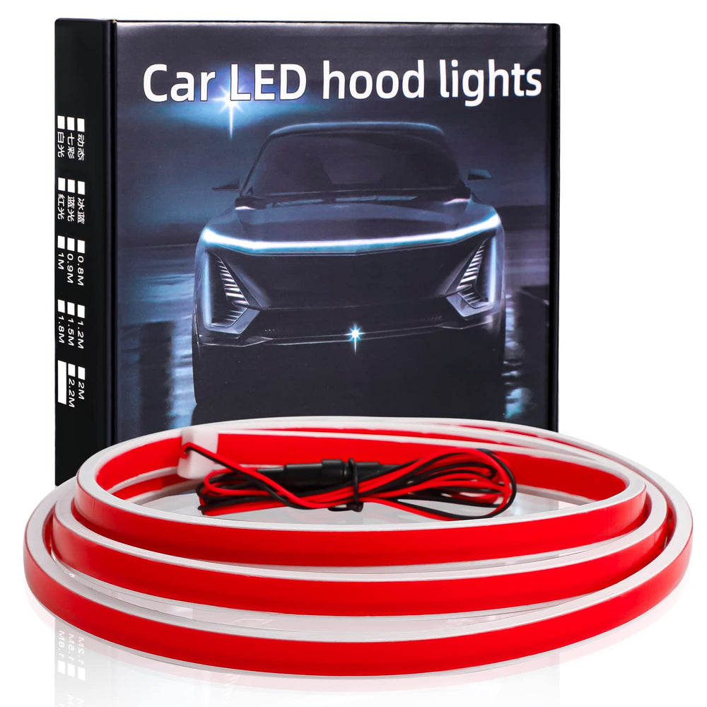 HConce hood strip displays dynamic scan startup for bold daytime presence.