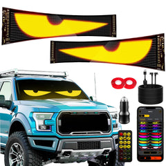 HCYHNB Devil Eyes light panel 1 shows vivid LED display for cars