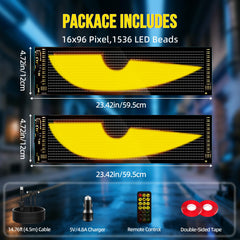 HCYHNB Devil Eyes light panel 2 mirrors panel 1 for a unified effect
